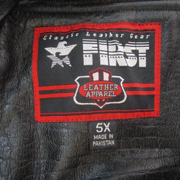 5X 5XL Black Leather Motorcycle Chaps Pants Mesh Lining - Picture 8 of 11